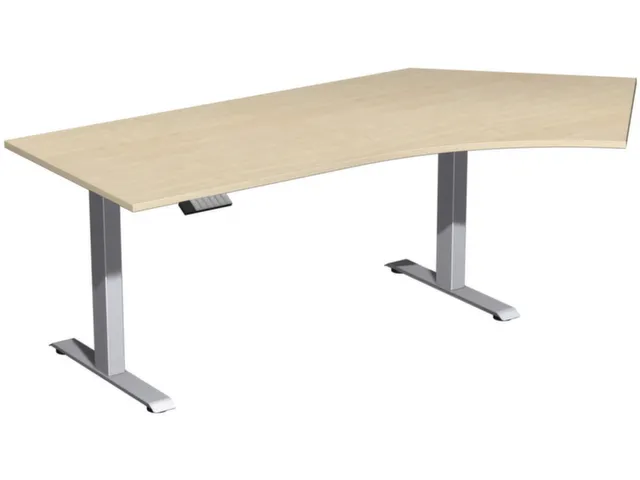 Av. régl. él. hauteur bureau d'angle HxlxP 730-1230x2166x1130mm