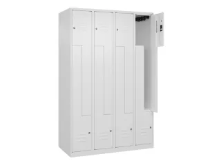 Z-garderobekast,HxBxD 1850x1200x500mm,vak B 150/300mm,cil.-slot - 2