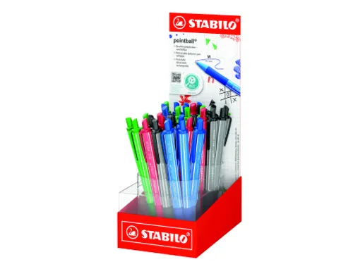 Balpen STABILO pointball colorful medium assorti