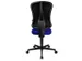 chaise de bureau pivotante,Mécan. synchrone,assise tissu bleu royal