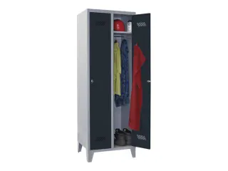 Garderobekast 1850x630x500mm 2 Vakken Klink Ral7035 Front Ral7016 - 1