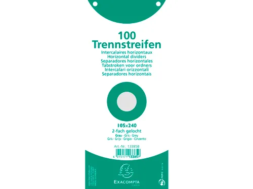 Tabstroken horiz180g perfo 105X240 grijs