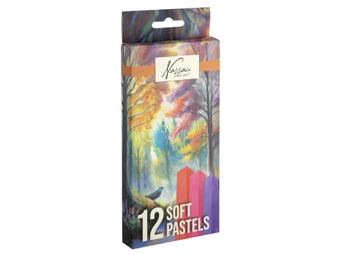Pastelkrijt Nassau fine art zacht blister 12 stuks assorti