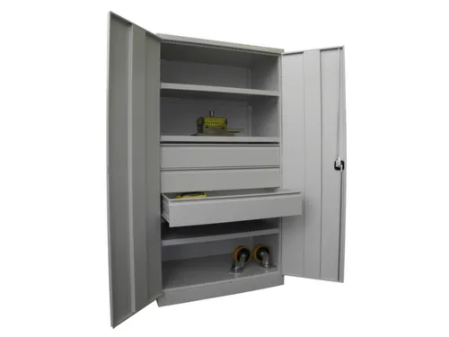 systeemkast,HxBxD 1950x1040x630mm,3xStalen bodem,RAL7035,front RAL7035