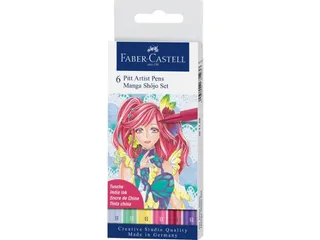 Tekenstift Faber-Castell Pitt Artist Pen Manga 6-delig etui Shôjo - 2