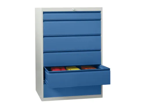 ladekast HxBxD 1200x715x600mm 6laden slot RAL7035 front RAL5012
