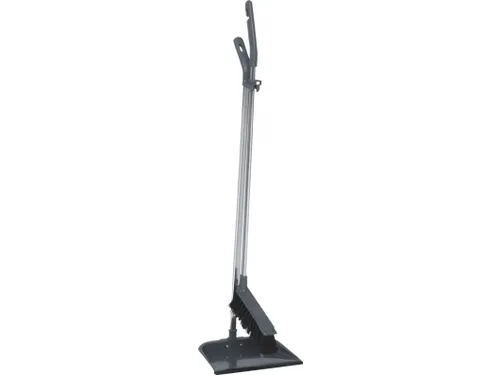 Vikan ErgoClean 559018 borstel metalen stoffer en blik set 90cm grijs