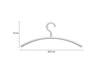 Kledinghanger MAUL acryl 460X190mm wit 5 stuks - 2