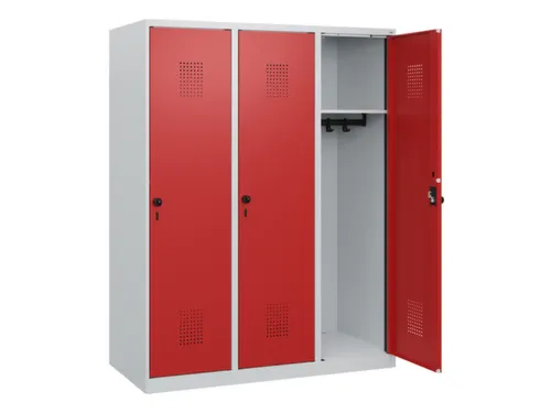 schoollocker,HxBxD 1530x1200x500mm,3vak,vak B 400mm,draaigrendel
