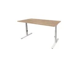 Bureau Linesto Plus Hoogte instelbaar 200x80 honey castello 25mm wit