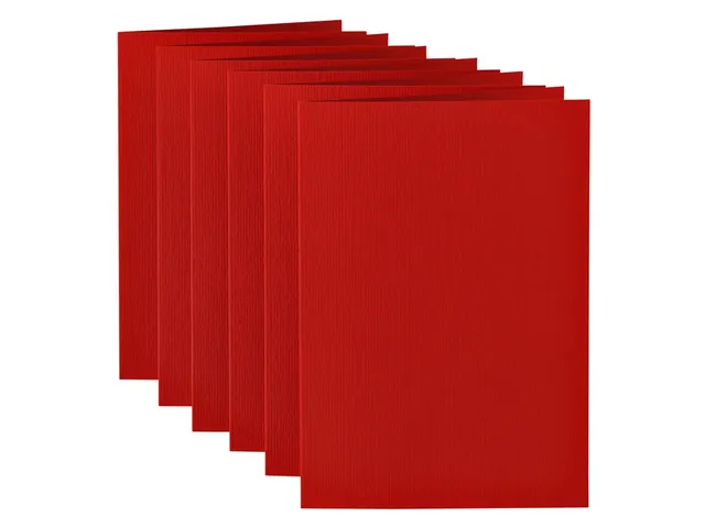 Correspondentiekaart Papicolor dubbel 105x148mm rood pak à 6 stuks