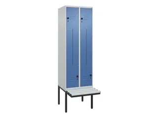 Z-garderobekast,HxBxD 2120x600x815mm,2vak,vak B 300mm,draaigrendel - 1