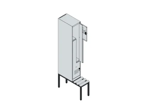 Z-garderobekast,HxBxD 2120x300x815mm,2vak,vak B 300mm,draaigrendel
