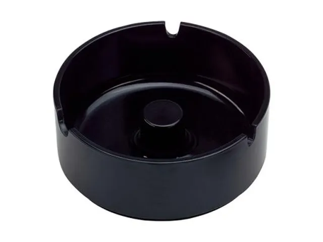 Asbak melamine Ø12,5cm zwart
