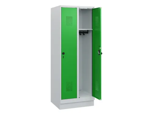 schoollocker,HxBxD 1630x600x500mm,2vak,vak B 300mm,draaigrendel,sokkel