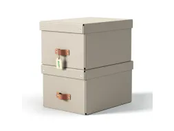Leitz Puro Opbergdoos met deksel medium 17L set van 2 beige