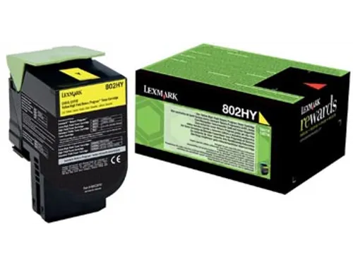 Return Program toner 802 3.000 pagina 80C2HY0 geel