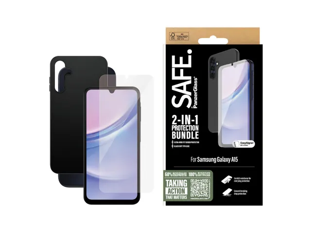 PanzerGlass SAFE. by 2-in-1 Bundle Samsung Galaxy A15, Samsung, Sam