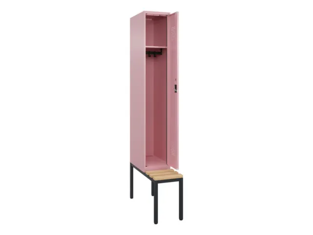 locker met bank,HxBxD 2120x300x815mm,1vak,vak B 300mm,cilinderslot