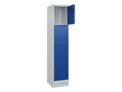 lockerkast,HxBxD 1950x400x500mm,1x4vakken,vak B 400mm,cil.-slot,sokkel