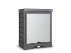 depot,v. aquatoxische/bijtende stoffen,HxBxD 1980x1554x1083mm,roldeur