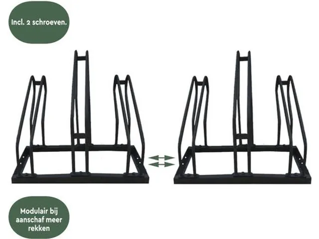 Fietsenrek Zwart 3 Fietsen BS300