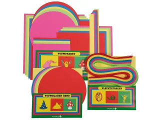 Vouwblaadjes vierkant 20x20cm 65gram assorti 90 vel - 2