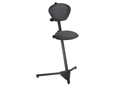 Stahulp Staalbuis Beklede Zitting Onderstel Zwart Textiel Beige/Bruin