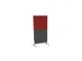 scheidingswand,HxB 1545x800mm,MS-donkergrijs,BN4011-rood