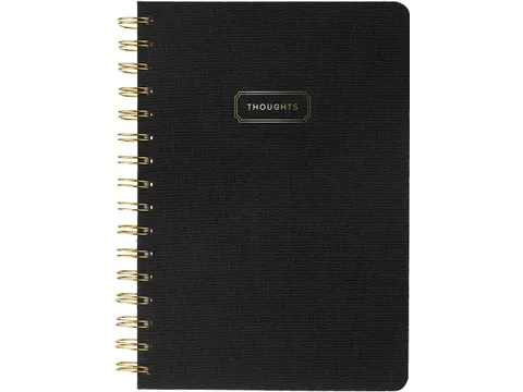 Notitieboek Èccolo spiraal Black lijn ca. 15x20cm 80gr. 200pag.