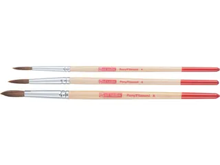 Aquarelpenselenset Ponyhaar En Polyester, Set à 3 Stuks - 2