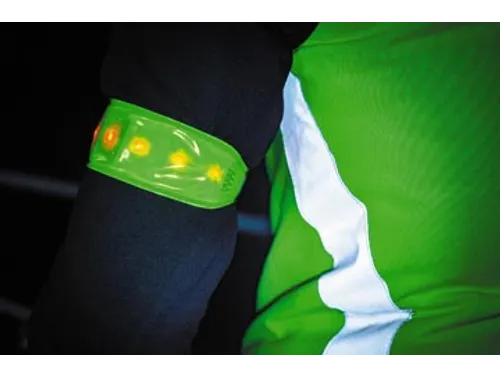 Lichtband Geel 5 Rode Leds Velcro Batterij