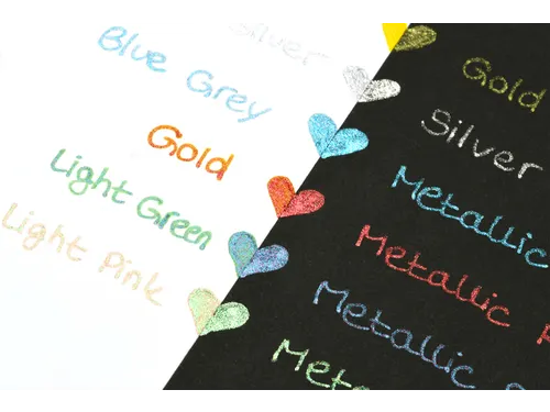 Gelschrijver Pentel K110 Dual medium metallic assorti 8 kleuren