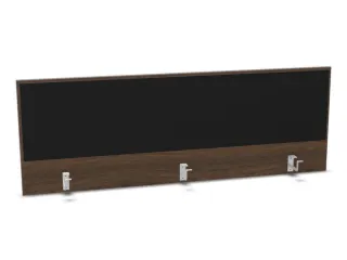 opzetpaneel bureau aanbouw achter NV bruin hickory BN8033-zwart 1600mm - 1
