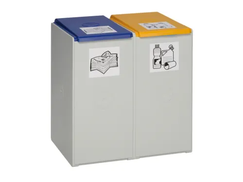 Afvalverzamelaar 2-Voudig Moduul Hxbxd 570x505x405mm 40 Liter Grijs