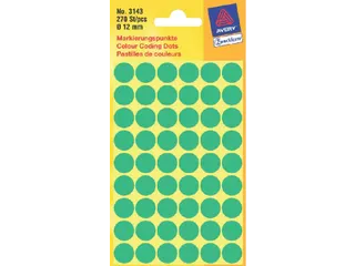 Etiket Avery Zweckform 3143 Rond Ø12mm Groen 270 Stuks - 2