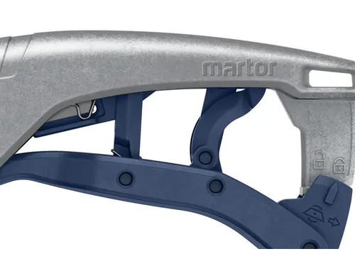Veiligheidsmes Martor Secunorm 610 XDR trapezium 18mm zilver