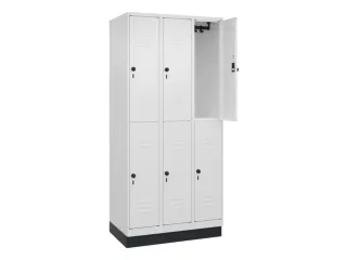 dubbeldekse locker,HxBxD 1950x900x500mm,3x2vak.,vak B 300mm - 2