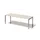 bureau HxBxD 740x2200x800mm blad grijswit 4-voeten zilverkleurig