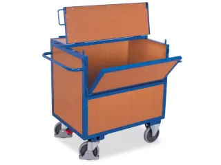 Bakwagen 500kg Laadvl. 1000x645mm Houten Wanden Met Deksel - 1