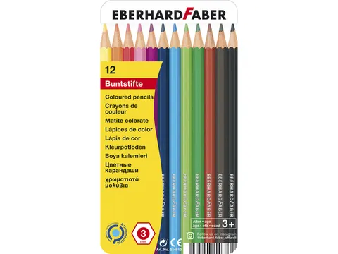 Kleurpotloden Eberhard Faber Classic metaaletui a 12 stuks