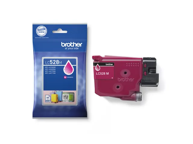 Inktcartridge Brother LC-528M rood 5.000 pagina's