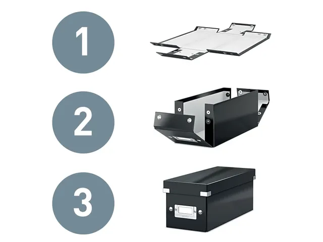 Cd-box Leitz Click & Store 143x136x352mm Wit 84% gerecycled karton