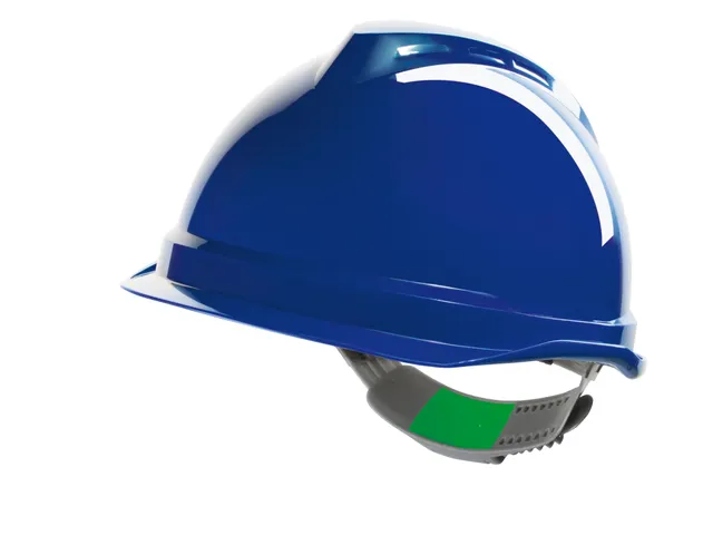 MSA V-Gard 520 veiligheidshelm met Push-Key binnenwerk Blauw