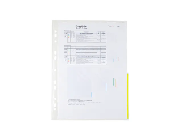 Showtas Transparant Met Gele Indexstrook En 11-Gaats Perforatierand 10