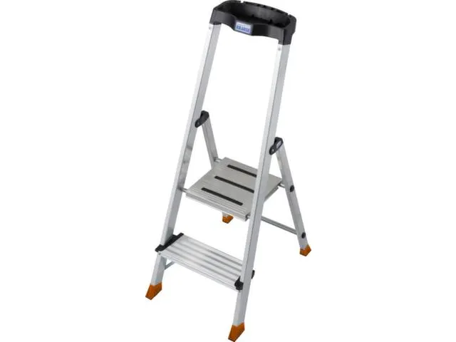 trapladder,eenzijdig,2 XXL treden,balk L 1m,aluminium