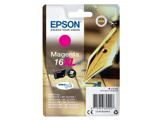 Inktcartridge Epson 16XL T1633 rood HC C13T16334012