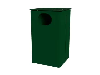 combi-asbak,HxBxD 537x325x388mm,afvalbak inhoud 35l,romp staal RAL6005 - 1