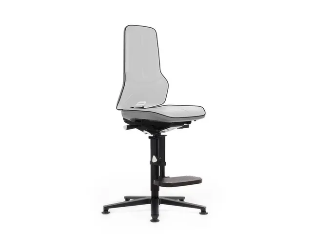 Modulaire draaistoel 590-870mmx470mm opstap glijders flexband grijs