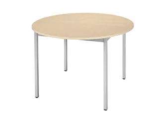 Tafel Rond 110 Cm Frame Aluminium Blad Esdoorn - 1